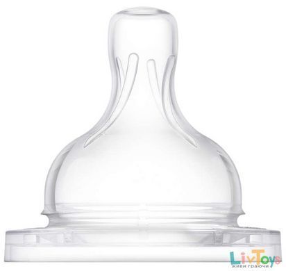 Соска силіконова Avent Classic+ середній потік 2шт 3+ SCF633/27