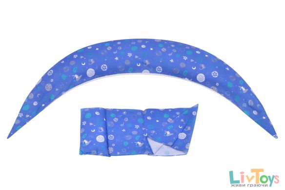 Подушка для беременных и для кормления Nuvita 10 в 1 DreamWizard Синяя NV7100Blue