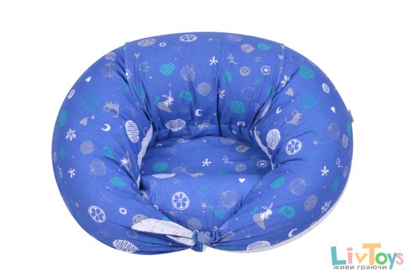 Подушка для вагітних і для годування Nuvita 10 в 1 DreamWizard Синя NV7100Blue