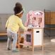 Дитяча кухня Viga Toys PolarB із дерева з посудом рожевий (44046)