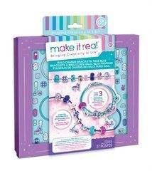 Набор для создания украшений Make it Real Браслеты Голубое сияние 27 эл. (MR1721)