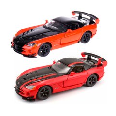 Автомодель - DODGE VIPER SRT10 ACR (ассорти оранж-черн металлик, красн-черн металлик, 1:24)