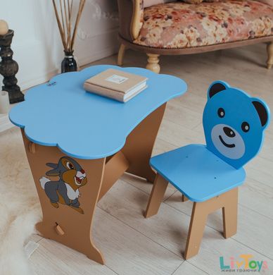Детский столик и стульчик. Крышка облачко