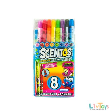 Набір ароматних воскових олівців для малювання - ВЕСЕЛКА (8 кольорів)