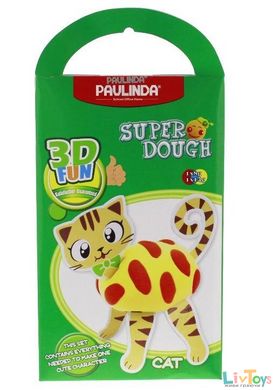 Масса для лепки Paulinda Super Dough 3D FUN Кот PL-081284