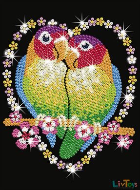 Набір для творчості Sequin Art BLUE Папуги Нерозлучники SA1002