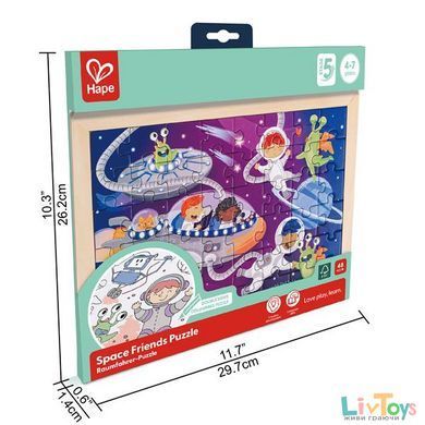 Пазл Hape Пришельцы с раскраской (E1644)