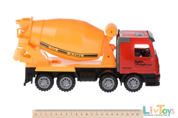 Машинка енерционная Same Toy Truck Бетоносмеситель красный с бульдозером 98-88Ut-1