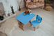 Дитячий стіл синій! Супер подарунок! Столик парта, малюнок зайчик і стільчик дитячий Ведмежатко