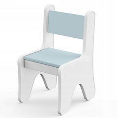 Стульчик в детскую комнату 55&times;37&times;33 детский удобный стул для игр, белый с голубым
