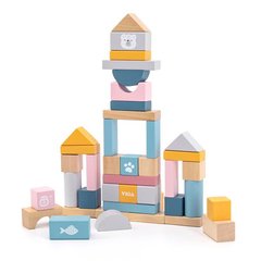 Деревянные кубики Viga Toys PolarB Пастельные блоки, 60 шт., 2,5 см (44010)