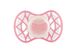 Пустышка ортодонтическая Nuvita NV7084 Air55 Cool 6m + "бант" светится в темноте розового цвета