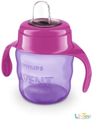 Чашка-непроливайка Avent с мягким носиком розовая 200 мл 6+ 1 шт. SCF551 / 03