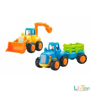 Набор игрушечных машинок Hola Toys Бульдозер и трактор, (326AB-6)