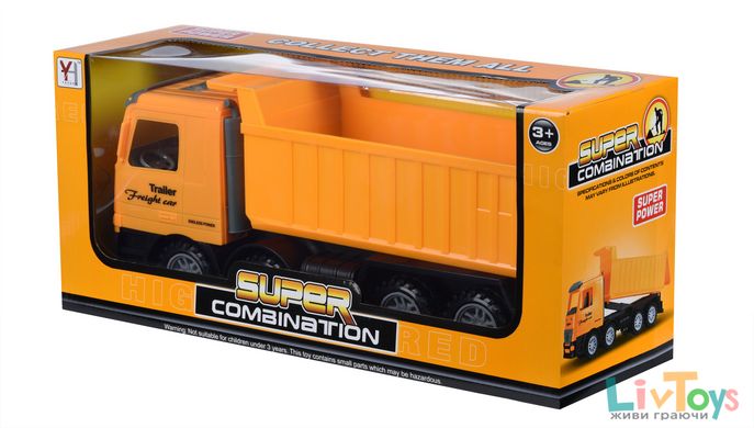 Машинка инерционная Same Toy Super Comaination Самосвал желтый 98-81Ut-2