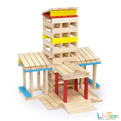 Дерев'яні будівельні кубики Viga Toys Архітектурні блоки, 250 шт. (50956)