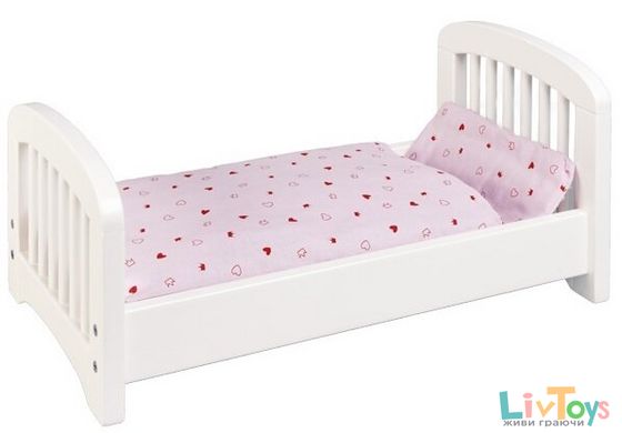 Кроватка для кукол goki белое 51734G