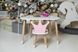 Белый столик тучка и стульчик корона для девочки розовый.