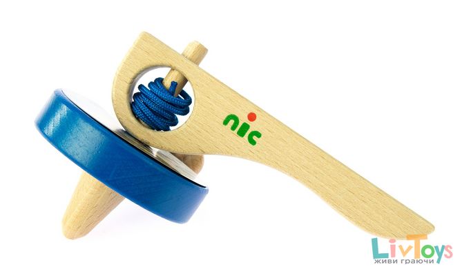 Nic Игра деревянная Юла синяя NIC1583
