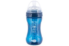 Детская Антиколикова бутылочка Nuvita NV6032 Mimic Cool 250мл темно-синяя