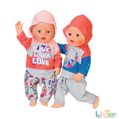 Набор одежды для куклы BABY BORN - ТРЕНДОВЫЙ СПОРТИВНЫЙ КОСТЮМ (синий)