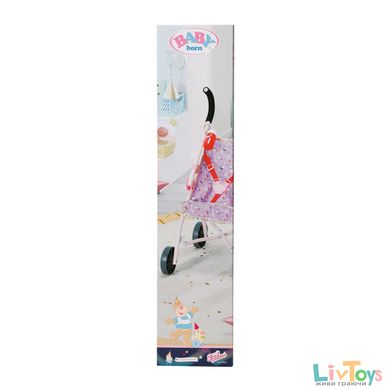 Коляска для куклы BABY BORN серии "День Рождения" - ЯРКИЕ ОГОНЬКИ (складная, светящиеся колеса)