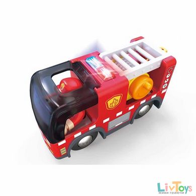 Іграшковий пожежний автомобіль Hape з сиреною (E3737)