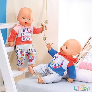 Набор одежды для куклы BABY BORN - ТРЕНДОВЫЙ СПОРТИВНЫЙ КОСТЮМ (синий)