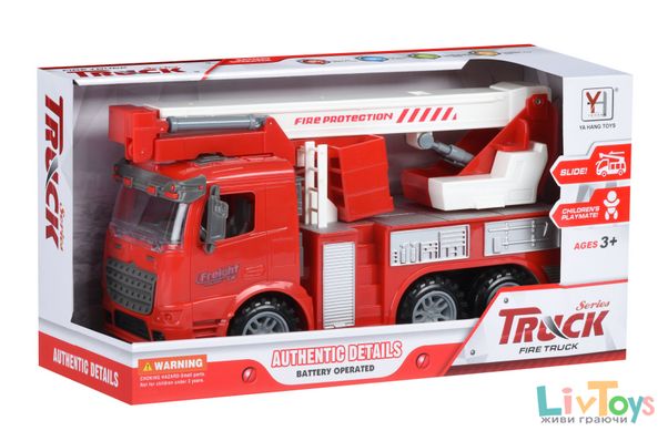 Машинка енерційна Same Toy Truck Пожежна машина з підйомним краном 98-617Ut