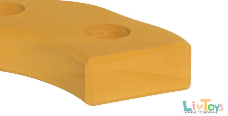 nic Підсвічник святковий дерев'яний напівкруглий жовтий NIC522875