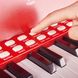 Дитяче піаніно Hape 25 клавіш зі стільцем і підсвіткою червоний (E0630)