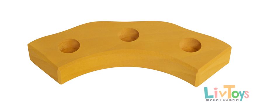 nic Підсвічник святковий дерев'яний напівкруглий жовтий NIC522875