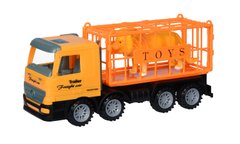 Машинка инерционная Same Toy Super Combination Грузовик желтая для перевозки животных 98-83Ut