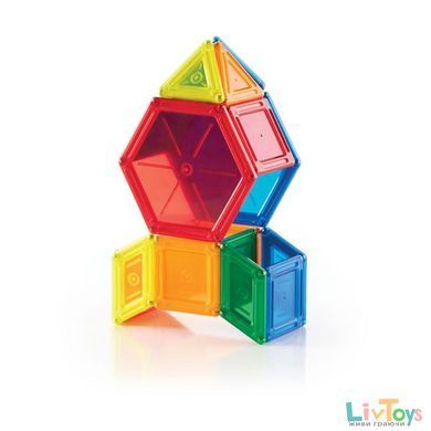 Магнитный конструктор Guidecraft PowerClix Solids, 44 детали (G9421)