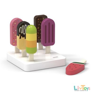 Набір іграшкового морозива Viga Toys з дерева 6 шт. (44528)