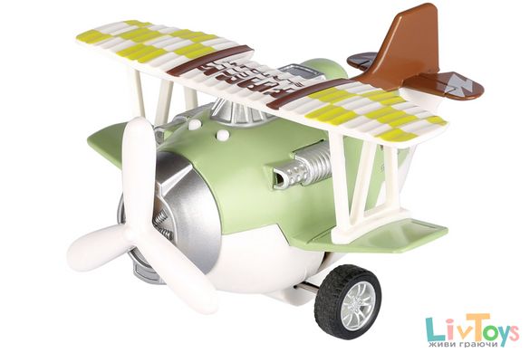 Літак металевий інерційний Same Toy Aircraft зелений зі світлом і музикою SY8015Ut-2