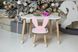 Белый столик тучка и стульчик зайка детский розовый. белоснежный детский столик