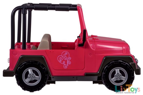 Транспорт для ляльок Our Generation Рожевий джип з чорною рамкою BD37277Z
