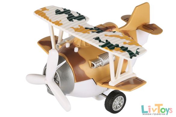 Літак металевий інерційний Same Toy Aircraft коричневий SY8016AUt-3