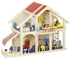 Кукольный домик goki +2 этажа с внутренним двориком 51893G