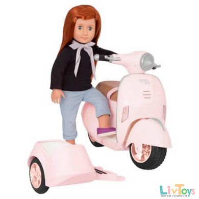 Транспорт для кукол Our Generation Скутер с боковой коляской BD37389Z