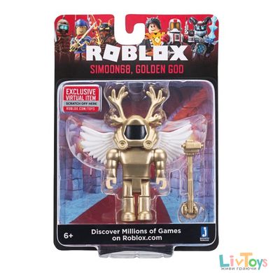 Игровая коллекционная фигурка Jazwares Roblox Core Figures Simoon68, Golden God W6
