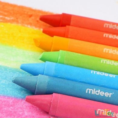 Воскові олівці MiDeer в залізній коробці 12 шт MD4115