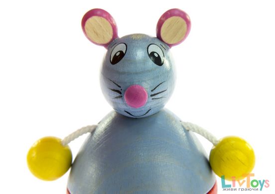 Nic Іграшка-неваляшка дерев'яна Мишка NIC61552