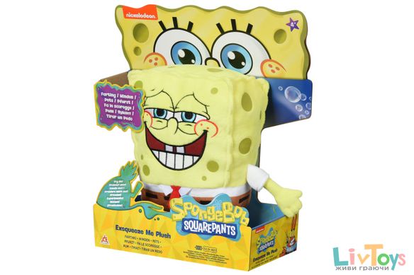 М'яка ігрaшка SpongeBob Exsqueeze Me Plush SpongeBob Fart зі звуком