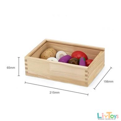 Іграшкові продукти Viga Toys Нарізані овочі з дерева (44540)