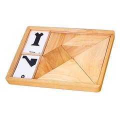 Игра-головоломка Viga Toys Деревянный танграм неокрашенный, 7 эл. (56301)