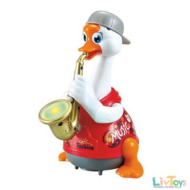 Интерактивная музыкальная игрушка Hola Toys Гусь-саксофонист, красный (6111-red)