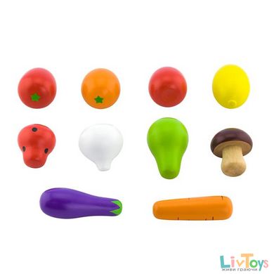 Іграшкові продукти Viga Toys Дерев'яні овочі та фрукти (50734)