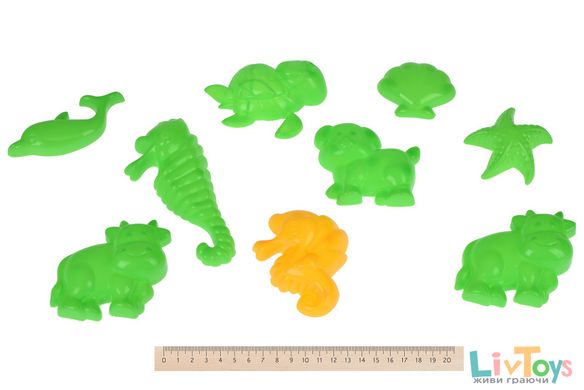 Набор для игры с песком Same Toy 11 ед сине / зеленый B011-Cut-2